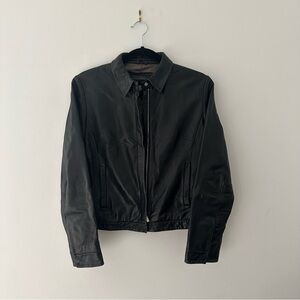 banana republic leather jacket